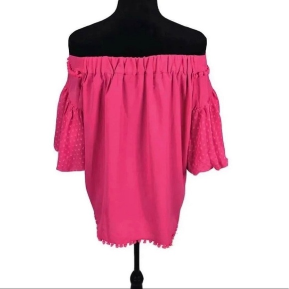 Magenta off the shoulder top - Picture 5 of 11